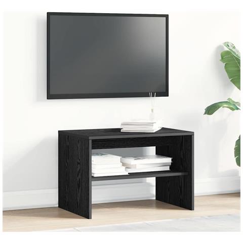 Mobile Porta Tv Rovere Nero 60x40x40 Cm In Legno Multistrato - Foto 3