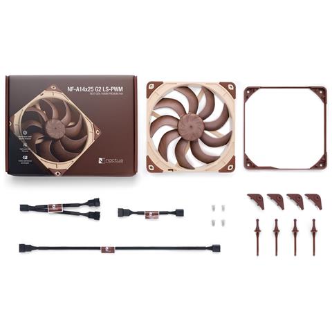 NF-A14X25 G2 LS-PWM sistema di raffreddamento per computer Case per computer Raffreddatore d'aria 14 cm Beige, Marrone 1 pz - Foto 2