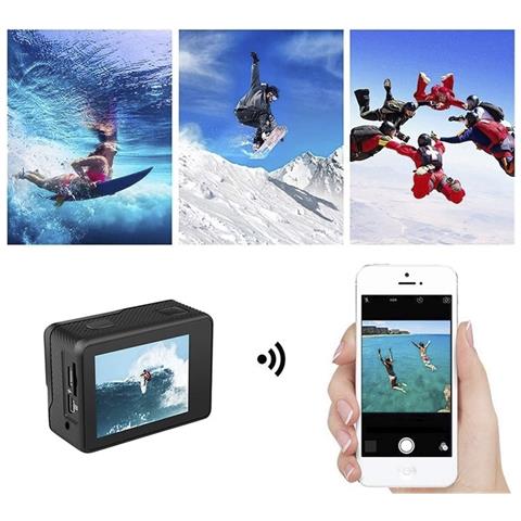Camera Sportiva V35, 4k Uhdv 60 Fps E 20mpx. Schermo 2"", Wi-fi, Stabilizzatore D'immagine, Sensore Sony, Telecomando. - Foto 2