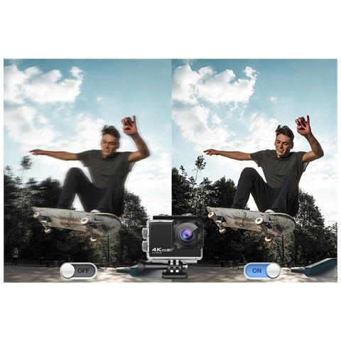 Camera Sportiva V35, 4k Uhdv 60 Fps E 20mpx. Schermo 2"", Wi-fi, Stabilizzatore D'immagine, Sensore Sony, Telecomando. - Foto 7