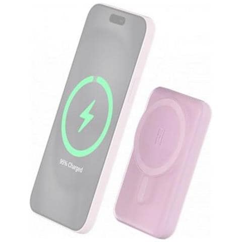 Powerbank Usb-a / Usb-c 10w 5000mah Induzione Compatibile Magsafe, Rosa - Foto 10