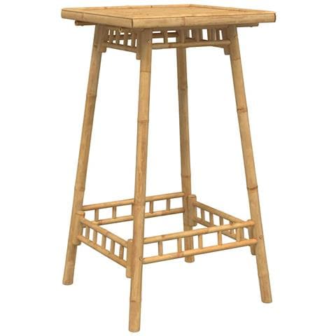 Tavolo Da Bar Da Esterno Quadrato 55x55x100 Cm In Bambù - Foto 2