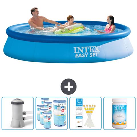 Piscina Fuori Terra - In Giro - 366x366x76 Cm - Blu - Include Accessori Coordinati Cb85 - Foto 1