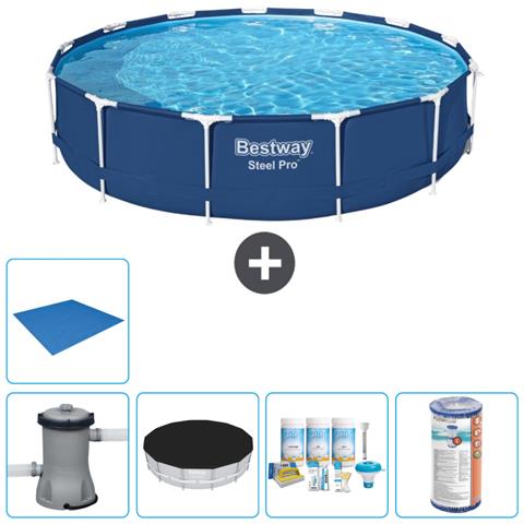 Piscina Fuori Terra - In Giro - 396x84 Cm - Blu - Include Accessori Coordinati Cb11 - Foto 1