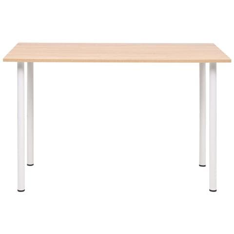 Tavolo Da Pranzo 120x60x73 Cm Rovere E Bianco - Foto 1