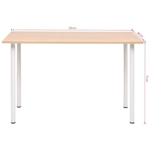 Tavolo Da Pranzo 120x60x73 Cm Rovere E Bianco - Foto 5