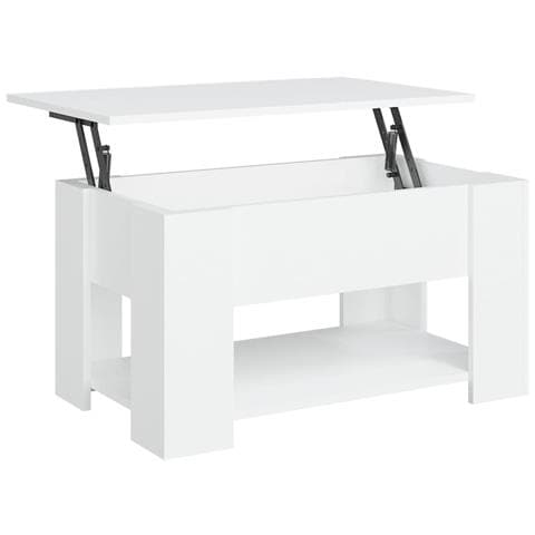 Lusso Casadino -  Tavolino Da Salotto Bianco 79x49x41 Cm In Legno Multistrato - Foto 1