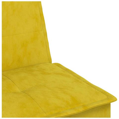 Divano Letto a L Giallo 255x140x70 cm in Velluto - Foto 9