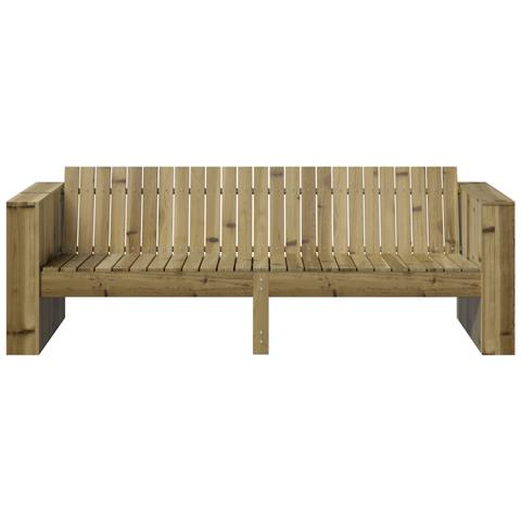 Divano da giardino 3 posti 185.5x60x62 cm in legno di pino impregnato - Foto 2