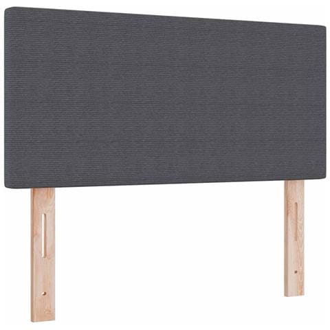 Testiera Design Semplice Grigio Scuro 100 cm Tessuto Corduroy - Foto 1