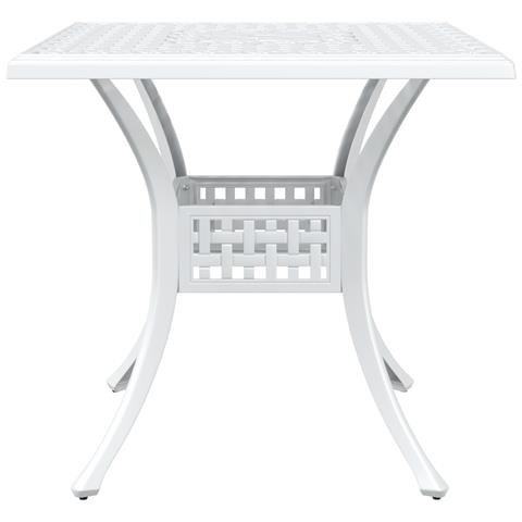 Set da Pranzo da Giardino 5 Pezzi in Alluminio Bianco di - Foto 9