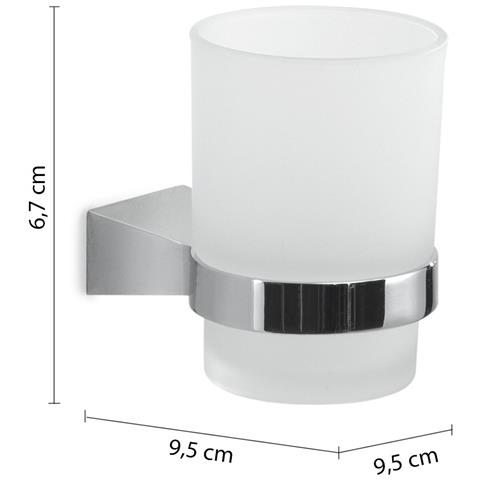 Portaspazzolini Da Muro In Acciaio Inox E Cromall Tn10 Serie Tonale Cromato - Foto 2