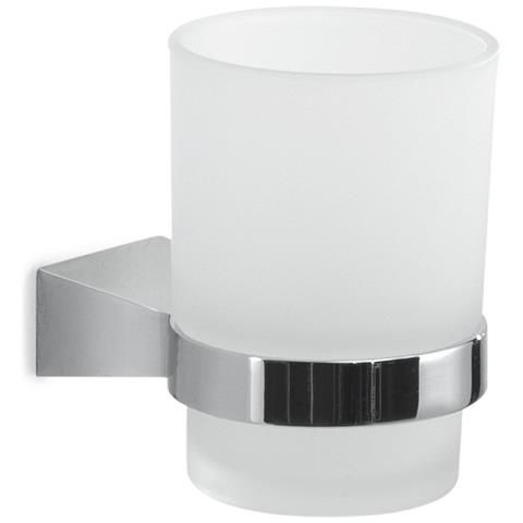 Portaspazzolini Da Muro In Acciaio Inox E Cromall Tn10 Serie Tonale Cromato - Foto 1