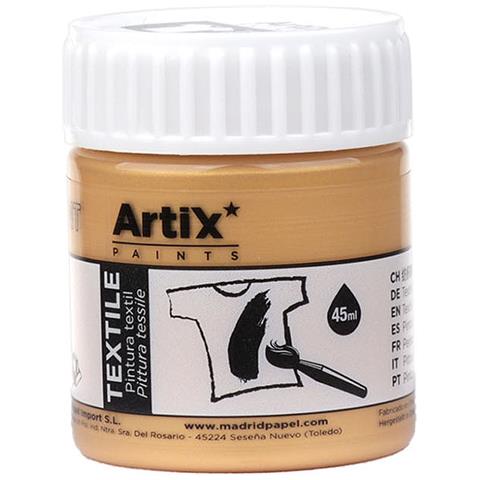 Pack 6 Uds. Pittura Tessile Oro Metallizzato 45 Ml - Foto 2