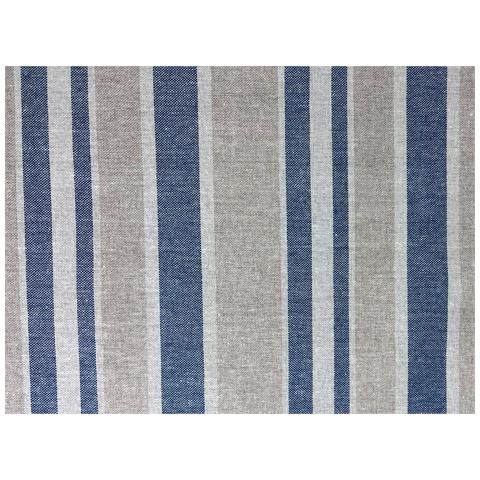 Tovaglia Per Salotto Cucina In Miros Misto Cotone Made In Italy Tela Rp 140x360 Blu - Foto 2