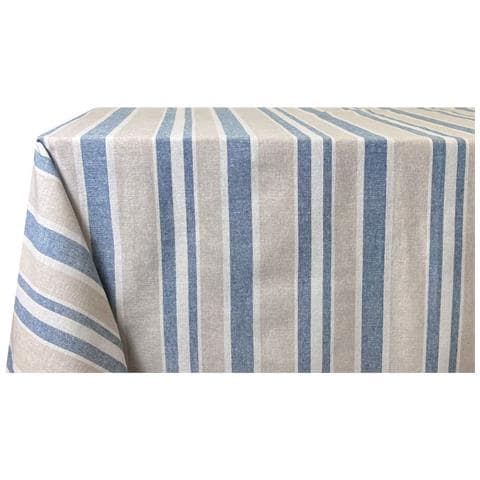 Tovaglia Per Salotto Cucina In Miros Misto Cotone Made In Italy Tela Rp 140x360 Blu - Foto 5
