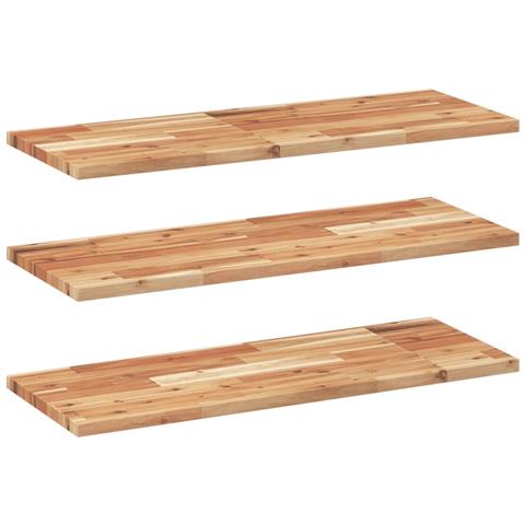 Lusso Casadino -  Mensole Da Parete 3 Pz 100x30x2 Cm Legno Acacia Rifinito A Olio - Foto 1