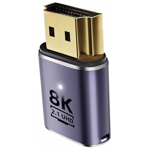 Adattatore Hdtv Femmina A Hdtv Maschio 2-pack - 8k@ 60hz, 4k@ 120hz, 48gbps - Alluminio Grigio Scuro - Foto 1