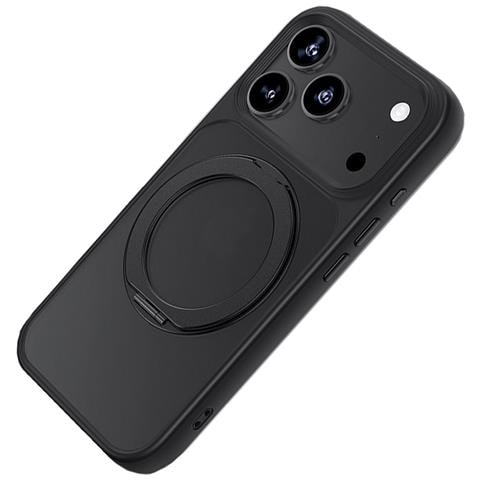 Custodia Anti-caduta Nera Effetto Pelle Con Supporto A 360° Compatibile Con Iphone 17 Pro Max - Foto 2