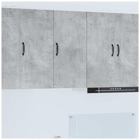 Pensile cucina Grigio cemento 40 x 31 x 80 cm Legno multistrato - Foto 2