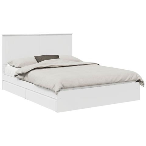 Letto con Contenitore Bianco 150 x 200 cm Legno multistrato - Foto 1