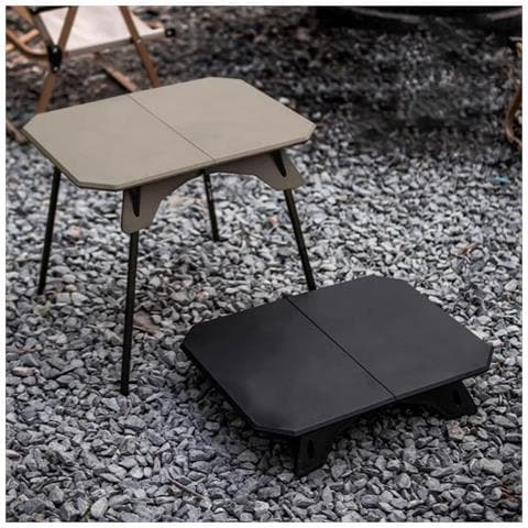 Tavolo Pieghevole Portatile Per Esterni Alto-basso Con Gambe In Alluminio E Piano In Abs Green - Foto 2