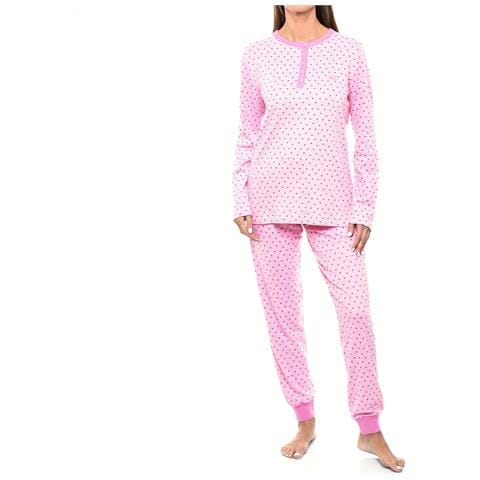 Pigiama Da Donna In Cotone A Maniche Lunghe Klp1 - Foto 1