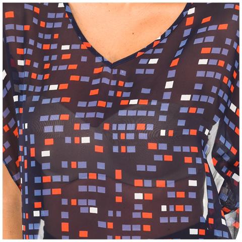 Blusa Da Donna Manica Corta Scollo A V 3y5h65-5ntaz - Foto 2