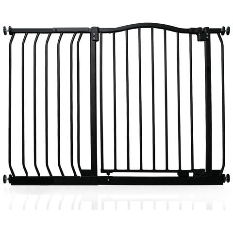 Safetots Cancelletto Di Sicurezza Con Parte Superiore Incurvata, 107cm - 116cm, Nero Opaco - Foto 1