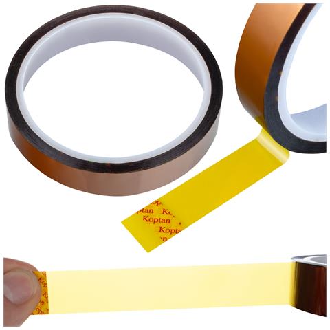 Nastro Kapton 12mm X 30m - Alta Resistenza Termica 240°c | Spessore 0,05mm, Adesivo Silicone | Protezione Elettronica - Foto 1