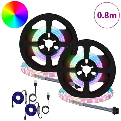 Striscia LED 2 pcs Nero e trasparente 400 mm Rame e plastica - Foto 2