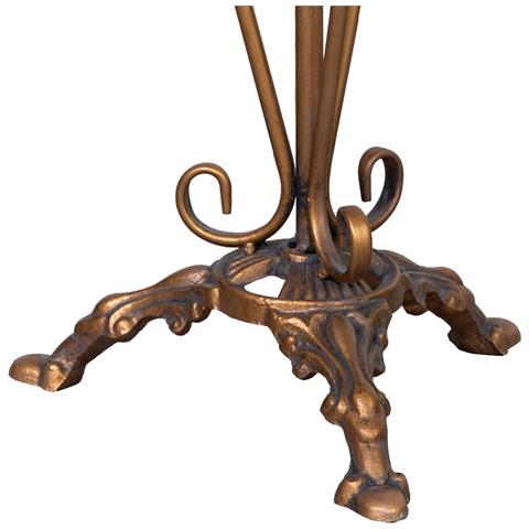 Tavolino In Metallo Invecchiato Dorato 40x40x77 - Foto 7