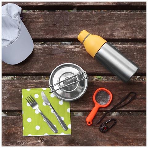 , Set 16 pezzi posate da viaggio, ufficio, pic-nic USE & REUSE in acciaio inox nichel free con custodia trasparente (SET 16 PEZZI) - Foto 2