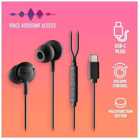Auricolari Cross Step Black - Tipo pulsante, Microfono, Controllo volume, USB-C - Foto 4