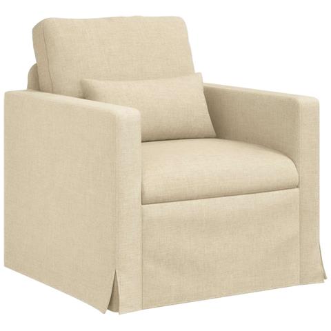 Divano Crema 78 x 78 x 80 cm Tessuto - Foto 1