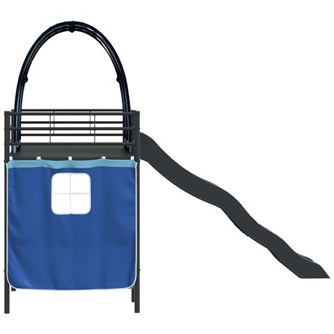 Struttura del letto loft per bambini Nero e Blu 74,5 x 190 cm - Foto 9
