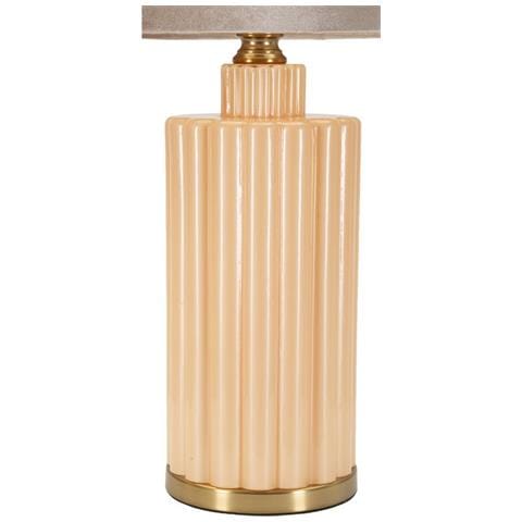 Lampada Da Tavolo Perly -d- In Vetro Perlato Con Paralume In Velluto Ø 40,5 Cm - Foto 2
