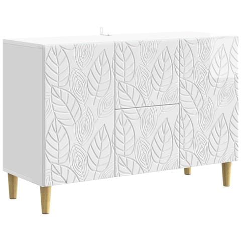 Credenza Bianco Lucido 89 x 34,5 x 60 cm Legno ingegnerizzato - Foto 1