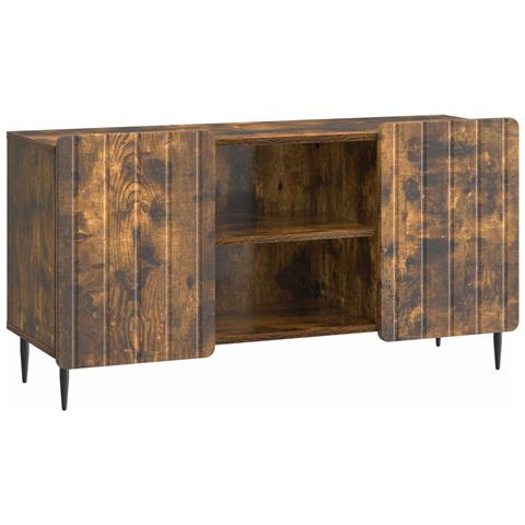 Mobile TV Rovere Fumo 102 x 34,5 x 52 cm Legno ingegnerizzato - Foto 1