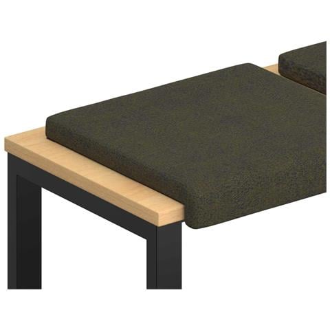 Cuscino per panchina 2 pz Tessuto scamosciato sintetico - Foto 1