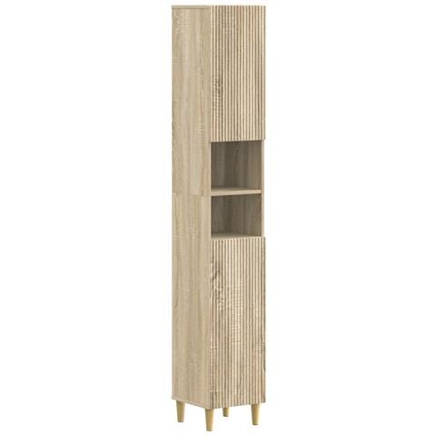 Armadio da Bagno con Ripiano Aperto ARNHEM Rovere Sonoma - Foto 1