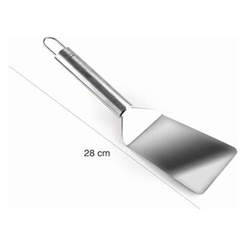 60266 - Spatola angolata per barbecue, in acciaio inossidabile, con manico ergonomico - Foto 2