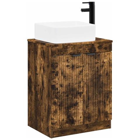 Set di mobili per il bagno Rovere Fumo Legno ingegnerizzato - Foto 1