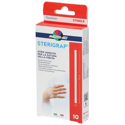 Sterigrap Strip Adesivo Sutura Ferite 75X3 mm 10 Pezzi - Foto 5