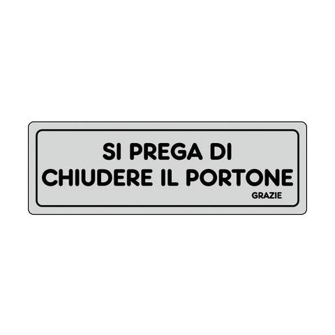 Cartelli segnaletici adesiv -si prega di chiudere il portone grazie-15906310ADB0150X0050 - Foto 1