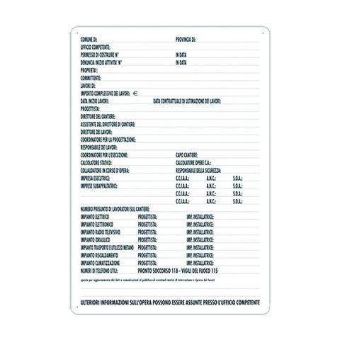 pz. 1 Cartello concessioni edili Pubbl. 16605050POB0600X0400 - Foto 3