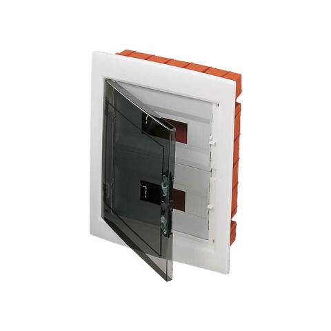 Quadro Di Distribuzione Con Pannelli Finestrati E Telaio Estraibile Porta Trasparente Fumé (18x4) 72 Moduli Ip40 - Foto 1