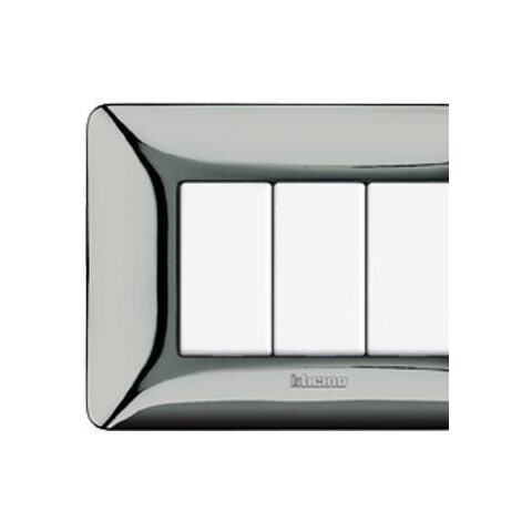 Placca Cromo Lucido - 4 Posti - Matix - Foto 1