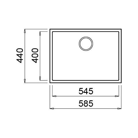 Lavello Quadra 110 Keratek Plus Sottotop 58x44 cm 1 vasca Colore Dark Grey 99 - Foto 2