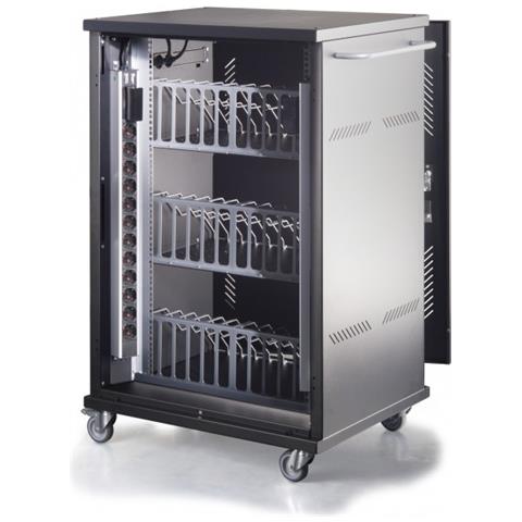 Carrello Stazione Di Ricarica Ventilato 36 Notebook O Smartphone Nero - Foto 6